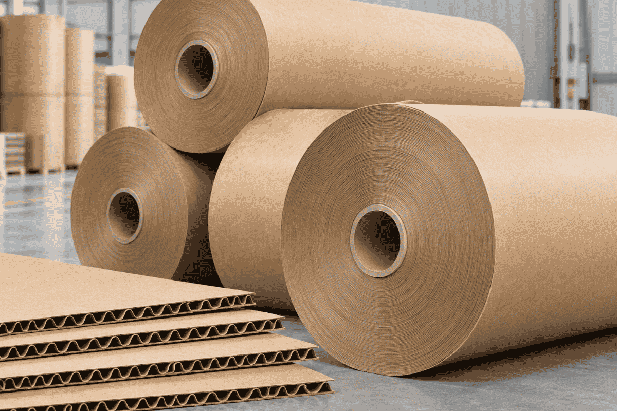 Corrugating Medium Paper Rolls for Carton Manufacturing